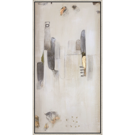 EAHPC23031A - MUTED ABSTRACT I framed floating in a contemporary silver frame. Finished Size: W 24.00 in x H 48.00 in