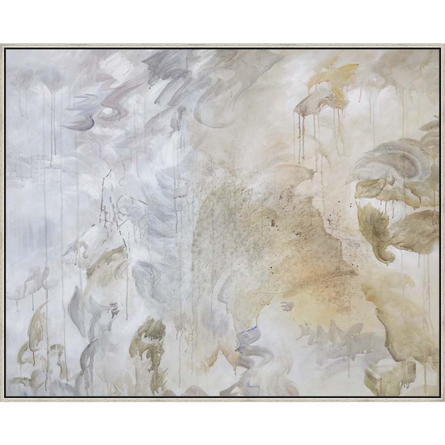 EAHPC23080 - SKY BEFORE RAIN framed floating in a contemporary silver frame. Finished Size: W 60.00 in x H 48.00 in