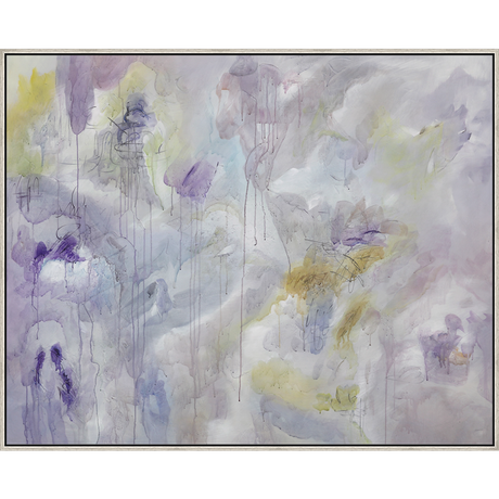 EAHPC23086 - Ethereal Whispers in Color framed floating in a contemporary silver frame. Finished Size: W 60.00 in x H 48.00 in