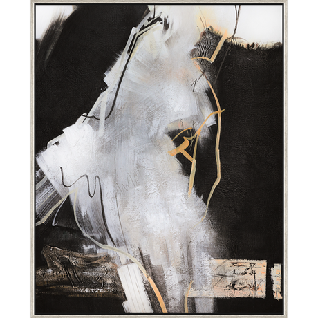 EAHPC23095 - UNDER AN UMBRELLA framed floating in a contemporary silver frame. Finished Size: W 40.00 in x H 50.00 in