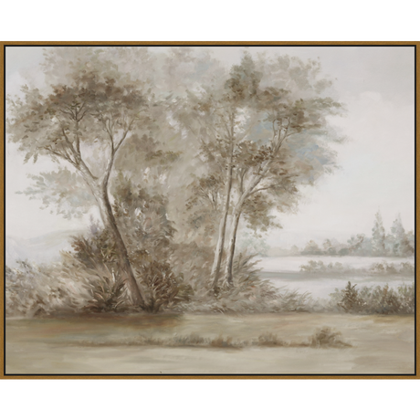 EAHPC24046 - COPSE OF TREES IN FALL framed floating in a contemporary gold frame. Finished Size: W 60.00 in x H 48.00 in