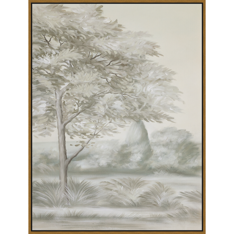 EAHPC24052 - STILLNESS III framed floating in a contemporary gold frame. Finished Size: W 36.00 in x H 48.00 in