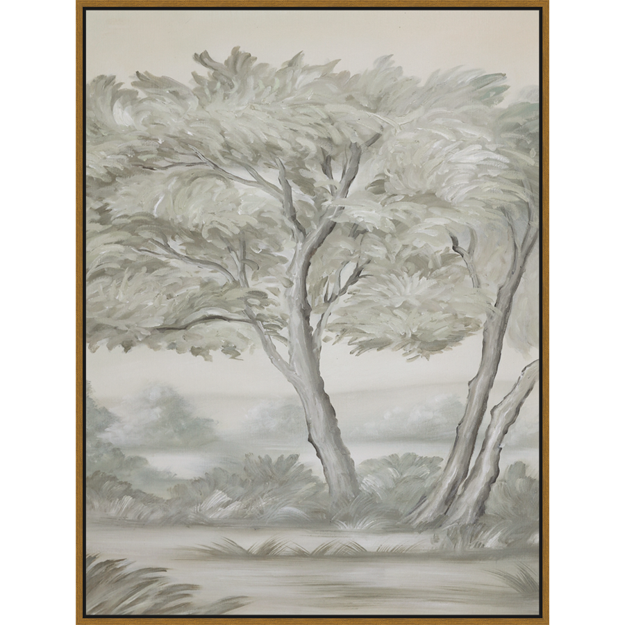 EAHPC24053 - STILLNESS IV framed floating in a contemporary gold frame. Finished Size: W 36.00 in x H 48.00 in