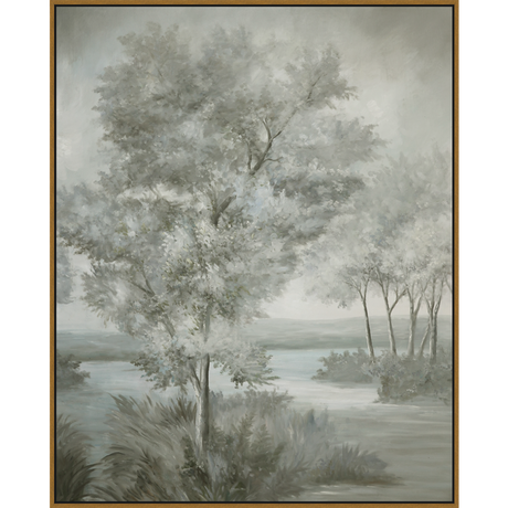 EAHPC24076 - MONOCHROME LANDSCAPE framed floating in a contemporary gold frame. Finished Size: W 48.00 in x H 60.00 in