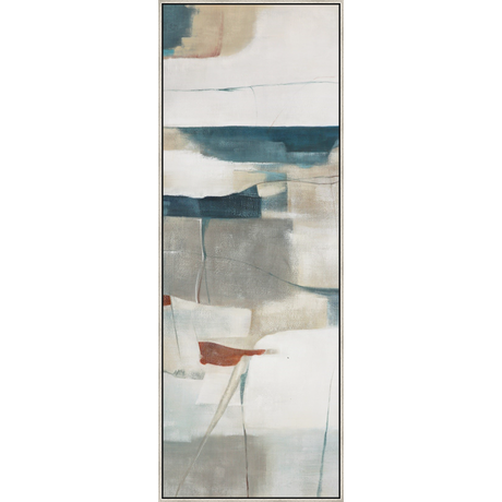 EAHPC24222 - WHIMSEY I framed floating in a contemporary silver frame. Finished Size: W 50.00 in x H 84.00 in