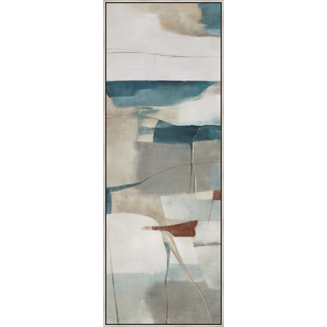 EAHPC24223 - WHIMSEY II framed floating in a contemporary silver frame. Finished Size: W 50.00 in x H 84.00 in