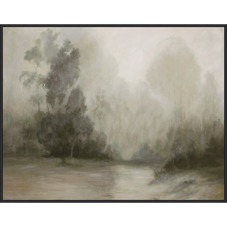 EAHPC24232 - AUTUMN LANDSCAPE II framed floating in a contemporary black frame. Finished Size: W 64.00 in x H 50.00 in