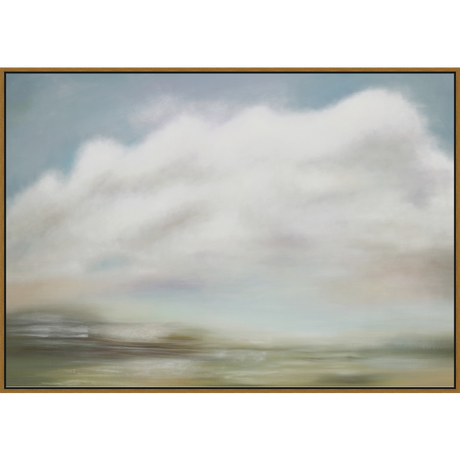 EAHPC24233 - SUMMER SAVANNAH framed floating in a contemporary gold frame. Finished Size: W 60.00 in x H 42.00 in