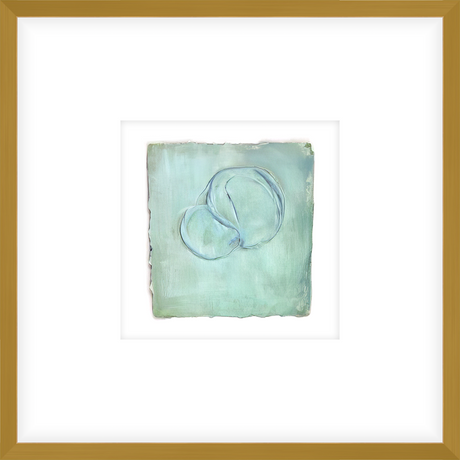 EASGR04 - FRAMED SEA SPRAY TEXTURED SWATCH shadow boxed framed in an antiqued gold frame Finished Size: W 17.00 in x H 17.00 in