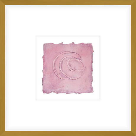 EASPK02 - FRAMED BLUSH TEXTURED SWATCH shadow boxed framed in an antiqued gold frame Finished Size: W 17.00 in x H 17.00 in