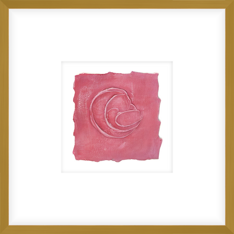 EASPK04 - FRAMED MAGENTA TEXTURED SWATCH shadow boxed framed in an antiqued gold frame Finished Size: W 17.00 in x H 17.00 in