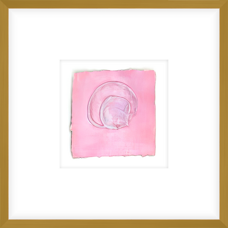 EASPK07 - FRAMED BUBBLE GUM TEXTURED SWATCH shadow boxed framed in an antiqued gold frame Finished Size: W 17.00 in x H 17.00 in