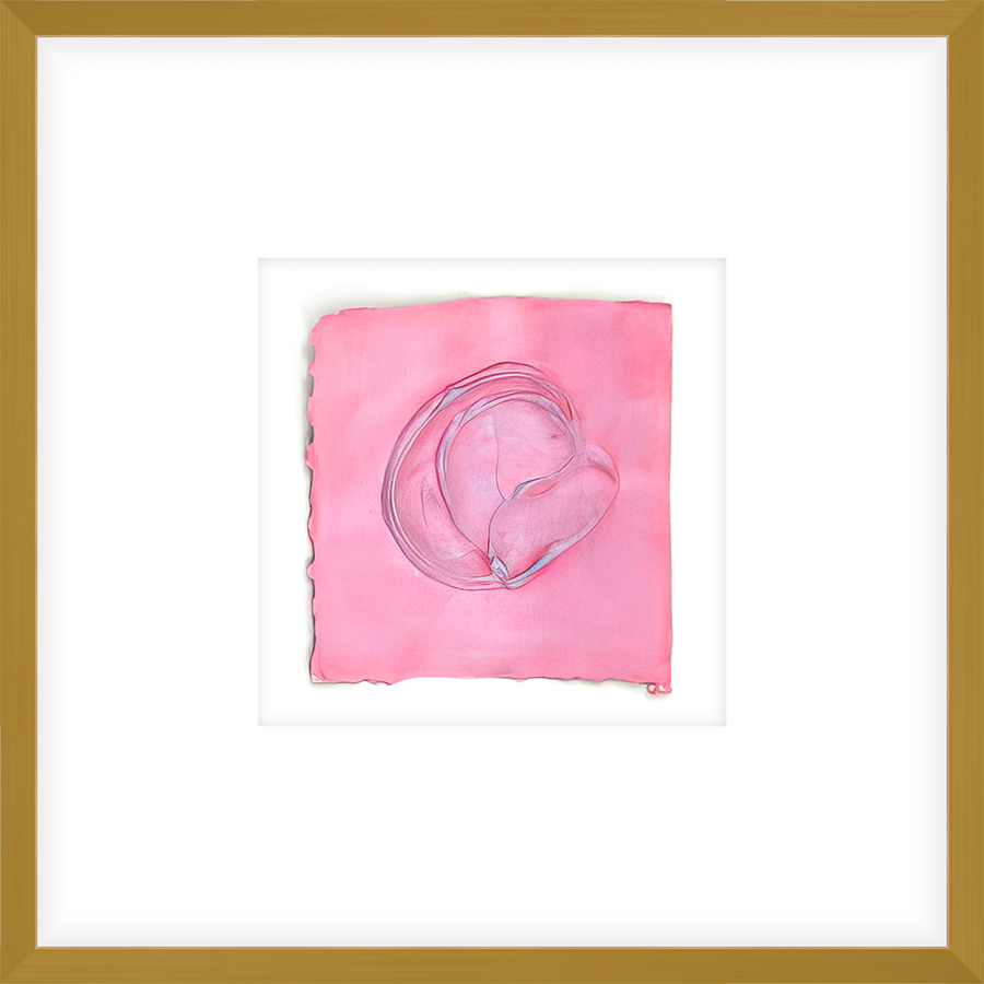 EASPK08 - FRAMED CARNATION TEXTURED SWATCH shadow boxed framed in an antiqued gold frame Finished Size: W 17.00 in x H 17.00 in