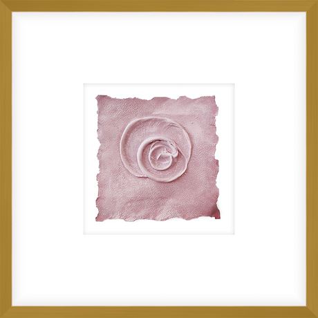 EASPK09 - FRAMED KOBI PINK TEXTURED SWATCH shadow boxed framed in an antiqued gold frame Finished Size: W 17.00 in x H 17.00 in