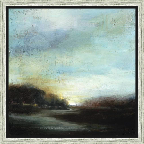 This abstract landscape painting captures a serene moment, with a soft blend of colors evoking the tranquility of nature. The brushstrokes create a textured and dreamy effect, perfect for adding a touch of artistic elegance to any space.
