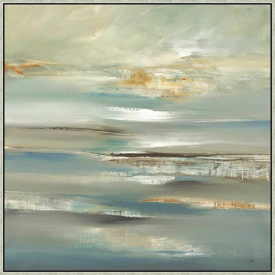 Evoke tranquility with this abstract landscape painting featuring layered brushstrokes and a serene palette. This artwork is a perfect addition to any space, bringing a touch of natural beauty and calming energy.
