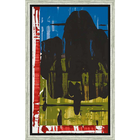 An abstract expressionist print featuring bold, gestural brushstrokes and a dynamic interplay of color. This vibrant artwork is sure to make a statement in any space.