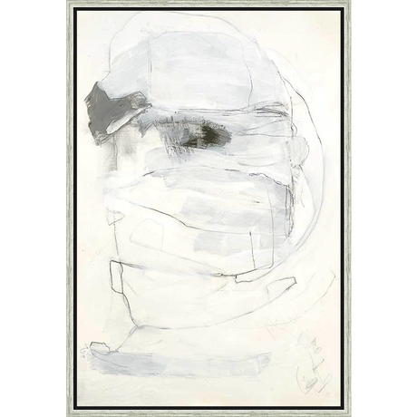 A striking abstract artwork featuring a muted palette with expressive brushstrokes and delicate line work. This piece evokes a sense of movement and depth, perfect for adding a touch of modern sophistication to any space.