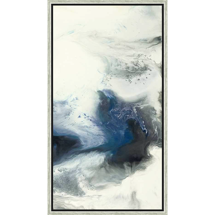 This stunning abstract artwork features a flowing, ethereal design, with layers of color blending seamlessly to create a sense of depth and movement. The piece is perfect for adding a touch of modern elegance to any space, with its evocative composition and cool color palette.