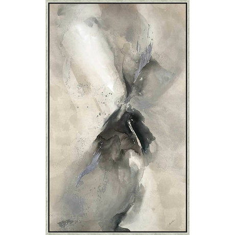 This stunning abstract artwork features a captivating blend of light and shadow, showcasing a dynamic composition of fluid forms and ethereal textures. The piece evokes a sense of depth and movement, creating a modern and sophisticated visual experience for any space.