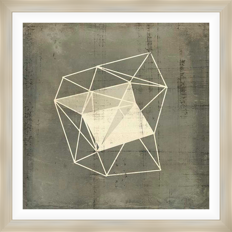 This captivating artwork features a geometric composition with overlapping lines and shapes set against a textured backdrop, creating a modern and artistic aesthetic. The abstract design adds visual interest and depth to any space.