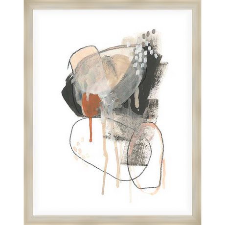 An abstract artwork featuring a dynamic composition of shapes and colors, evokes a sense of depth and movement. It's a contemporary piece perfect for adding a touch of modern art to any space.