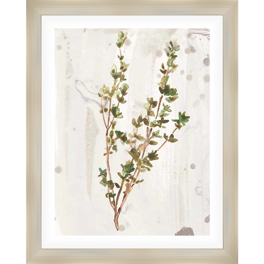 This elegant artwork captures the delicate beauty of botanical elements, featuring a stylized rendering of a plant with lush green leaves and a simple, organic aesthetic. Perfect for adding a touch of nature-inspired tranquility to any space.