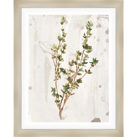 This elegant artwork captures the delicate beauty of botanical elements, featuring a stylized rendering of a plant with lush green leaves and a simple, organic aesthetic. Perfect for adding a touch of nature-inspired tranquility to any space.