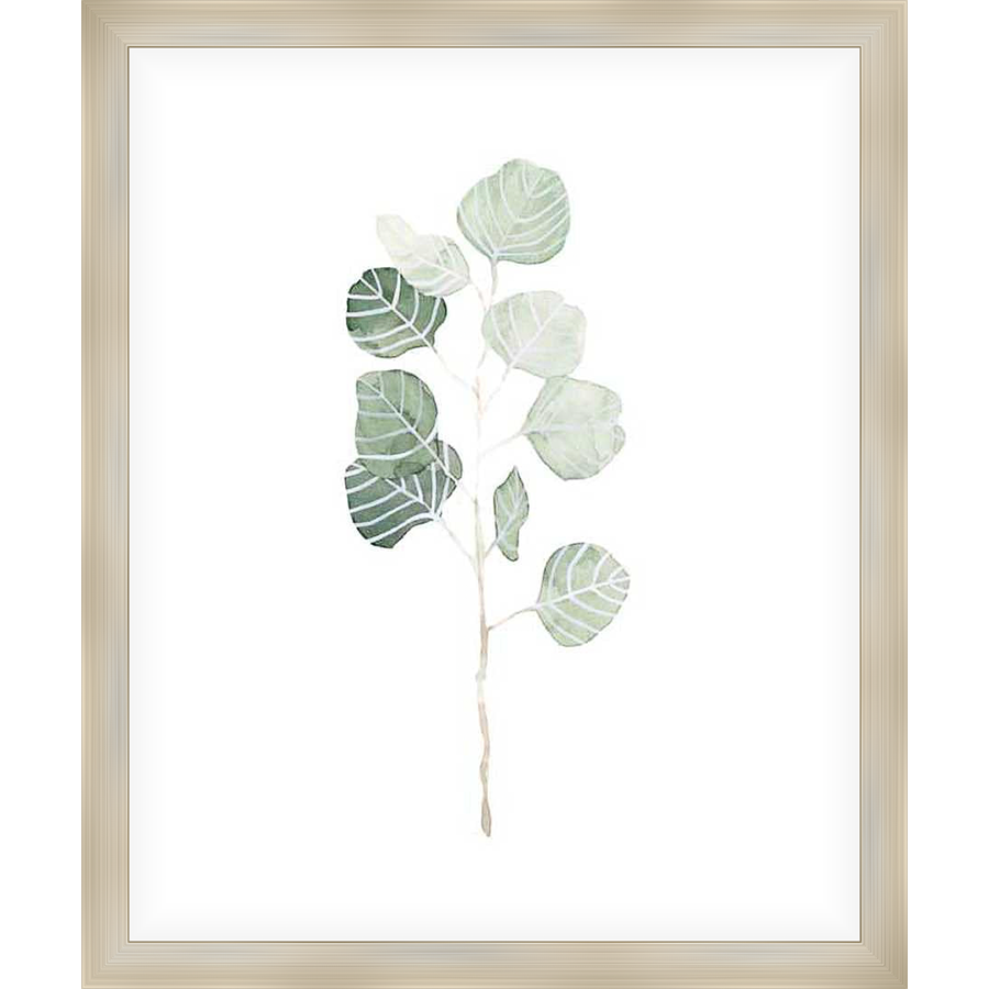 Elevate your decor with this minimalist watercolor print featuring delicate eucalyptus leaves. The artwork captures the serenity of nature, perfect for adding a touch of botanical charm to any space.