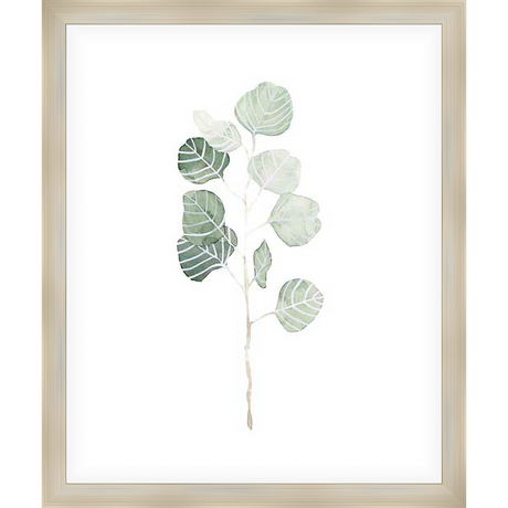 Elevate your decor with this minimalist watercolor print featuring delicate eucalyptus leaves. The artwork captures the serenity of nature, perfect for adding a touch of botanical charm to any space.