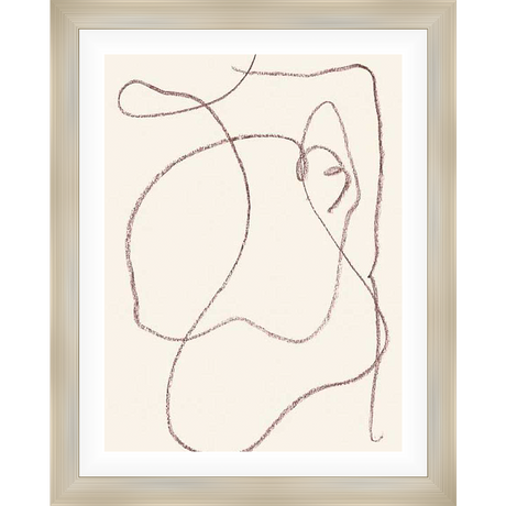 An abstract line drAVing with a delicate touch, this artwork brings a sense of fluidity and modern style to any space. The piece features continuous lines that create a dynamic and intriguing composition, perfect for adding a touch of artistic flair to your home.