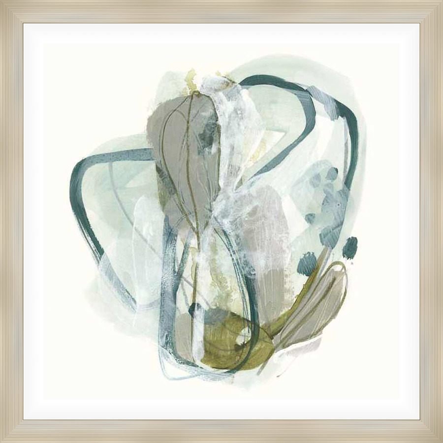 A captivating abstract composition features layered brushstrokes of muted colors, creating an organic and ethereal feel. This art piece evokes a sense of calm and contemplation, perfect for enhancing any interior space.