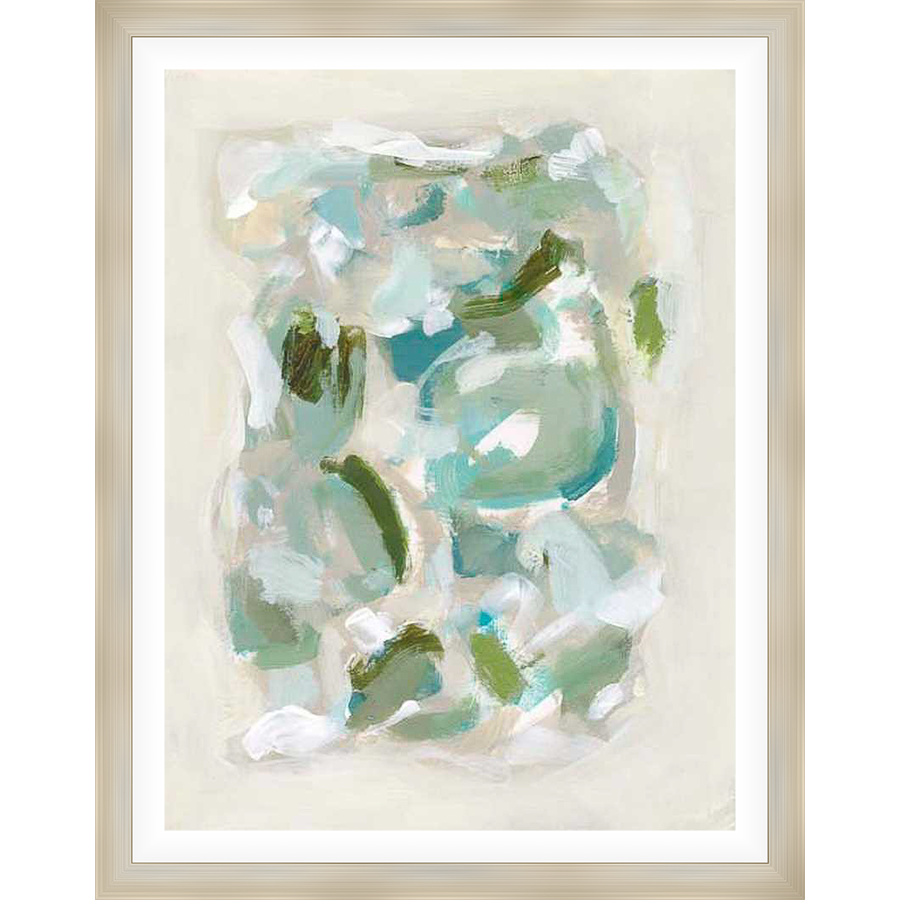A beautifully rendered abstract artwork with layered brushstrokes and a soothing color palette. This piece evokes a sense of calm and sophistication, making it a perfect addition to any modern interior.