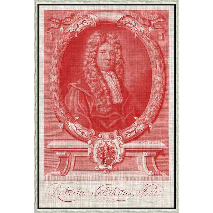 A classic portrait in shades of red, this artwork depicts a distinguished gentleman in period clothing. Featuring intricate details and a historical aesthetic, this piece adds a touch of vintage elegance to any space.