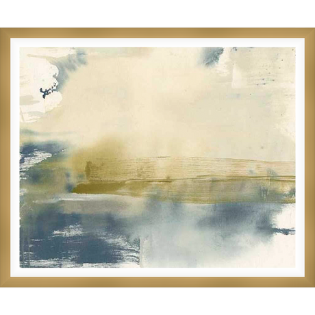 This abstract art print features a serene composition of blended colors and textured brushstrokes. The piece captures a sense of tranquility and depth, perfect for adding a touch of modern elegance to any space.