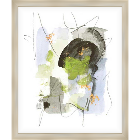 Abstract brushstroke artwork with a modern, artistic flair. This piece showcases bold strokes, textures, and subtle metallic accents.