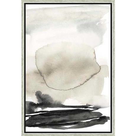 This original abstract watercolor painting features soft, blended forms in a muted palette. The artwork creates a calming and serene atmosphere, perfect for any modern living space.