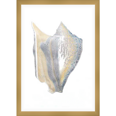 A beautifully rendered watercolor illustration of a seashell showcases soft hues and detailed textures. This art print is perfect for adding a touch of coastal elegance to any space, bringing the tranquility of the ocean to your home.