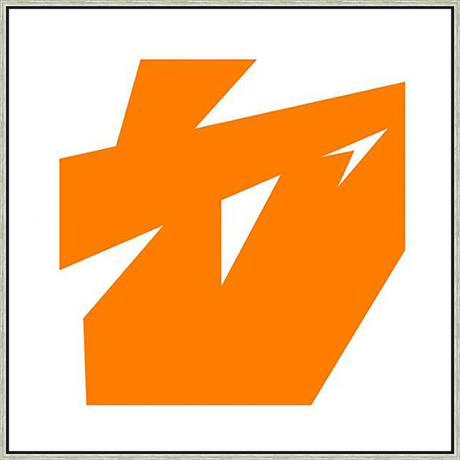 A bold and striking abstract art print, featuring geometric shapes and a vibrant color palette. This artwork is perfect for adding a modern touch to any space.