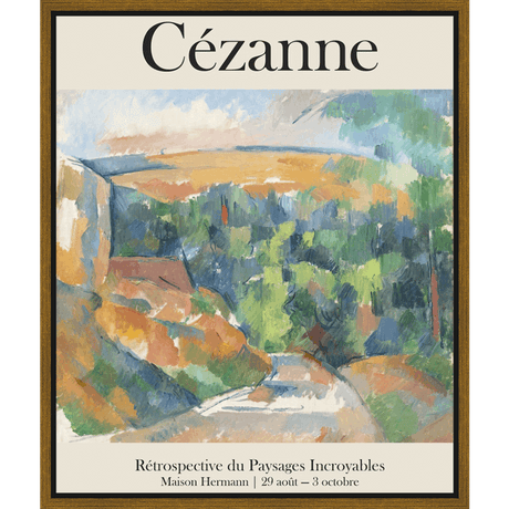 Immerse yourself in the vibrant landscape of Cezanne's artistry, a colorful and expressive depiction of the natural world. This stunning print captures the artist's signature brushstrokes and masterful use of color, bringing a touch of Post-Impressionist elegance to your space. A perfect addition for any art lover seeking to elevate their interior with a touch of classic beauty.