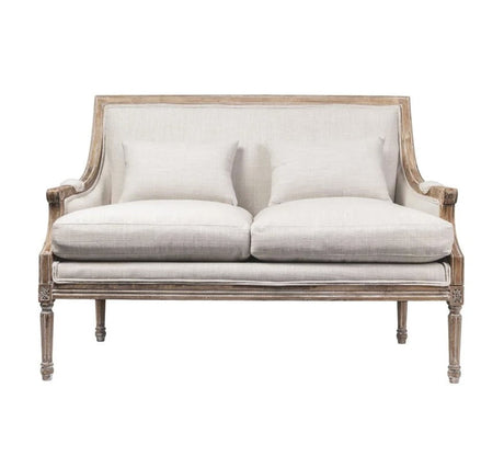 Off-White Louis-Style Settee - Kings Fine Art & Decor