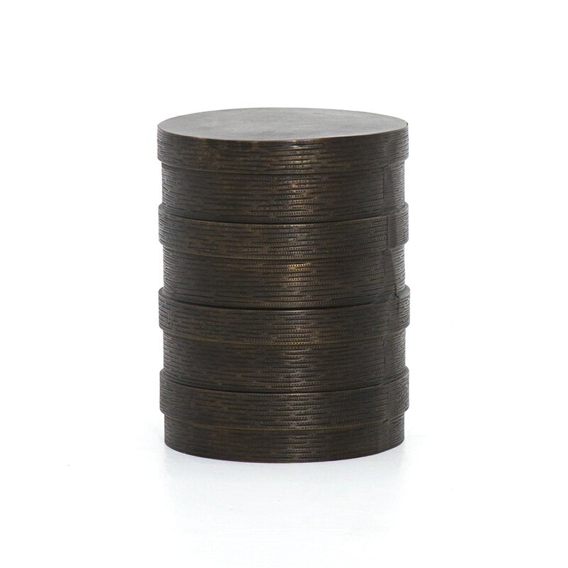 Trello Drum End Table - Kings Fine Art & Decor