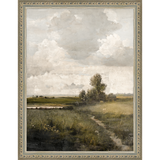 SA003-THE NARROW PATH Hand framed in an ornate dark silver frame. Finished Size: W 10.25 in x H 13.25 in