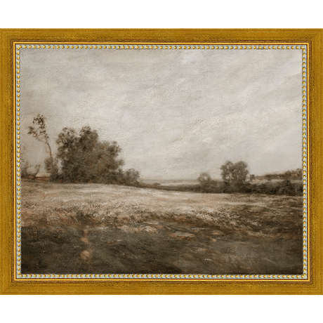 SA005-THE BARREN PATCH Hand framed in a transitional gold frame. Finished Size: W 11.25 in x H 9.25 in