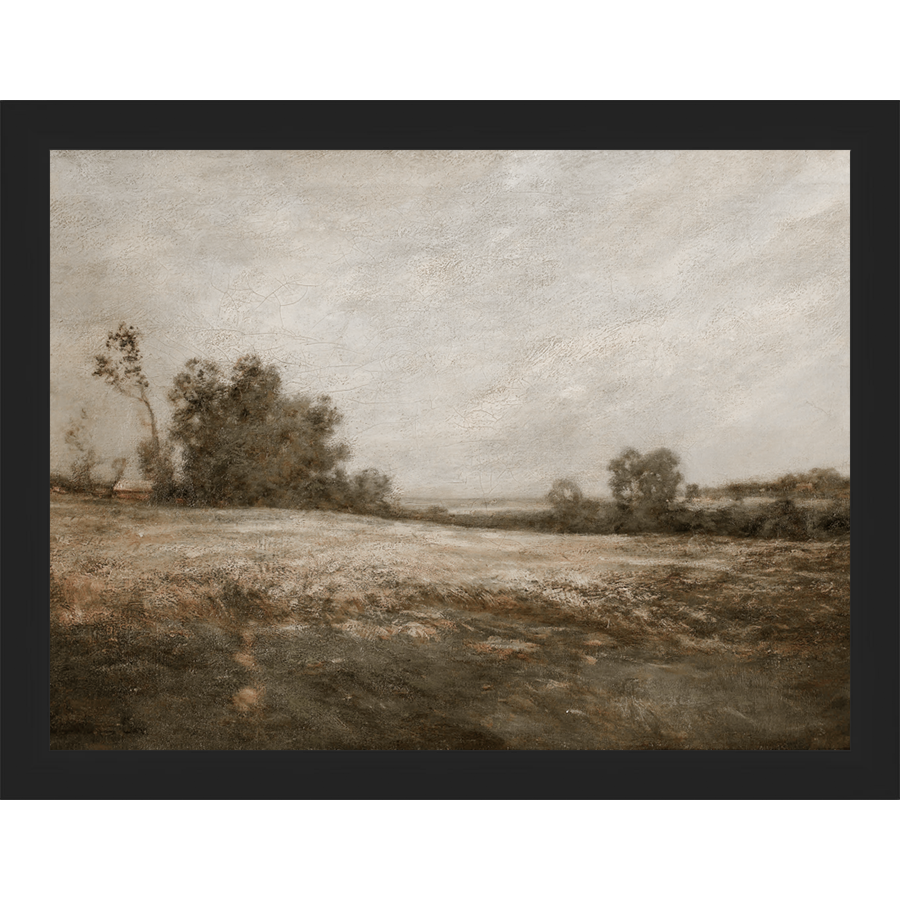 SA005-THE BARREN PATCH Hand framed in a matte black frame. Finished Size: W 13.25 in x H 10.25 in