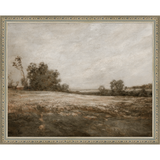 SA005-THE BARREN PATCH Hand framed in an ornate dark silver frame. Finished Size: W 15.25 in x H 12.25 in