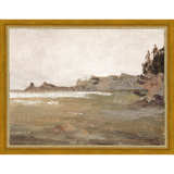 SA010-MOUNTAINS AHEAD Hand framed in a transitional gold frame. Finished Size: W 13.25 in x H 10.25 in