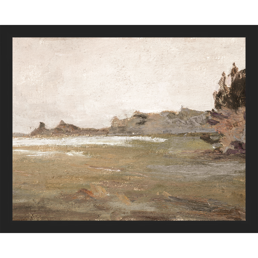 SA010-MOUNTAINS AHEAD Hand framed in a matte black frame. Finished Size: W 15.25 in x H 12.25 in