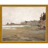 SA010-MOUNTAINS AHEAD Hand framed in a transitional gold frame. Finished Size: W 15.25 in x H 12.25 in