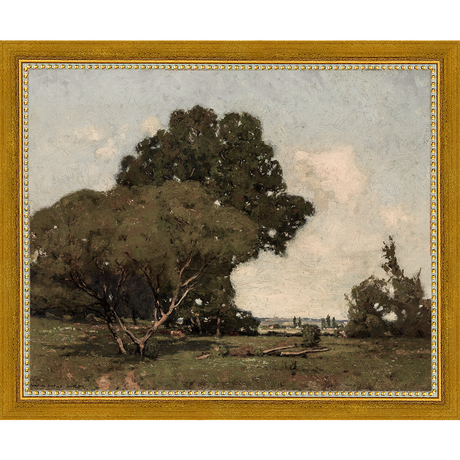 SA012-TREES Hand framed in a transitional gold frame. Finished Size: W 11.25 in x H 9.25 in